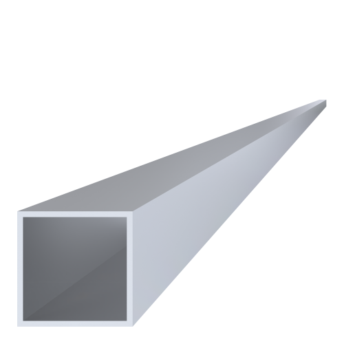 Hliníkový jekl 60x60x3 mm, délka 6000 mm, materiál EN AW-6060 T66, přírodní hliník bez povrchové úpravy, cena za kus